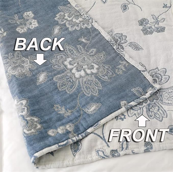 MSGKV Boho Throw Blanket for Couch Sofa Bed Decor, 100% Cotton Blankets Warm - Image 5