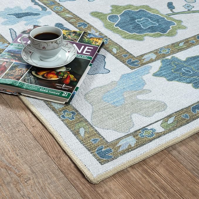 Fame Living Green Oushak Rug, Extra Large Area Rugs - Image 8