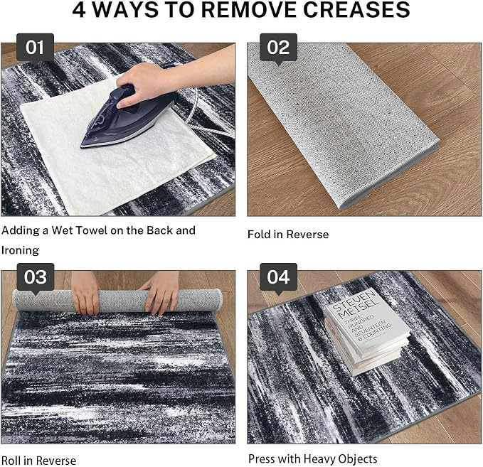 Modern Abstract Hallway Runner Rug - Image 3