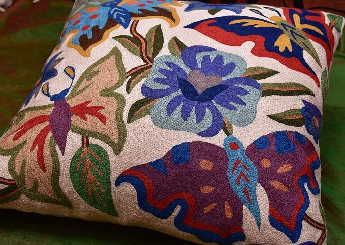 Butterfly Floral Decorative Pillow Cover Moth Botanical Flower Pillowcase Couch - Image 8
