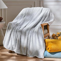 NEWCOSPLAY Super Soft Throw Blanket Frosty Dark Grey Premium Silky Flannel by NEWCOSPLAY