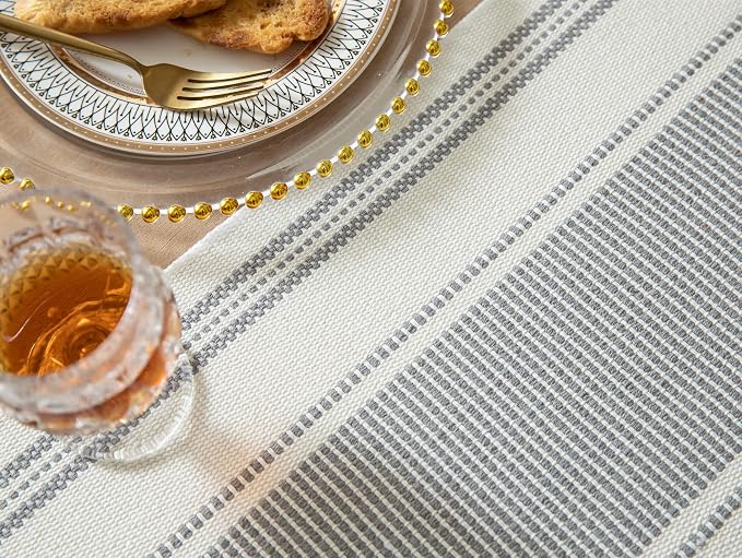 Caflife Boho Table Runner Natural Stripe - Image 4