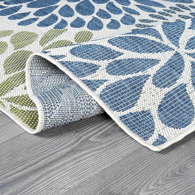 Beverly Rug Outdoor Rug 10x14 Modern Exotic Tropical Leaf Area Rugs - Image 4