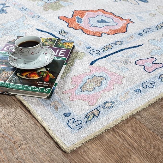 Fame Living Cream Oushak Rug, Extra Large Area Rugs - Image 8