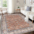 KUTA 5x7 Area Rugs, Vintage Terracotta Washable Rugs by KUTA