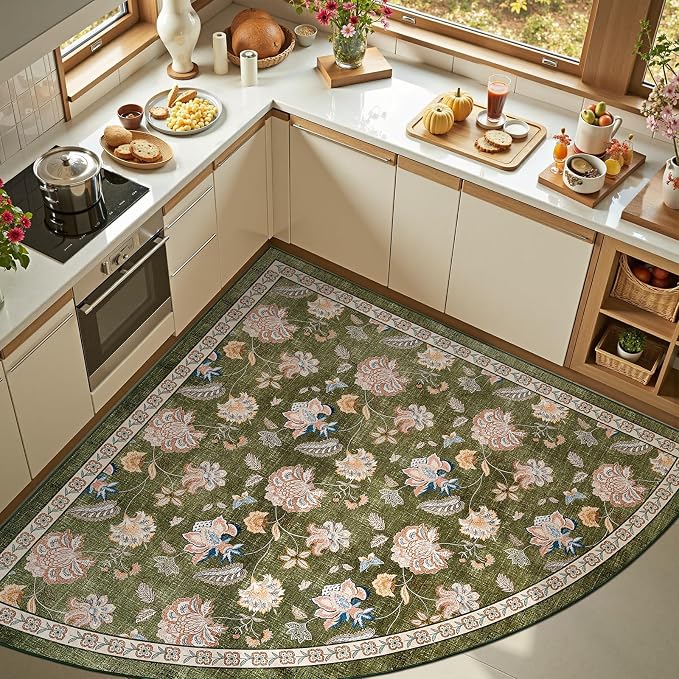 jinchan Elora Floral Corner Rug - Image 4