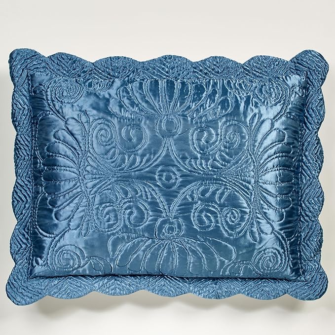 Touch of Class Portia Luxury Bedding | Rich Sapphire Blue | Premier Quilted - Image 3