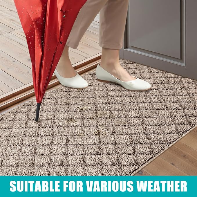 Azadx 2'x6' Front Entryway Door Mat Non Slip Indoor Door mats Washable Entry - Image 3