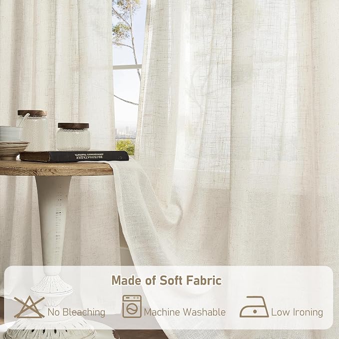 LAMIT Natural Linen Blended Curtains - Image 8
