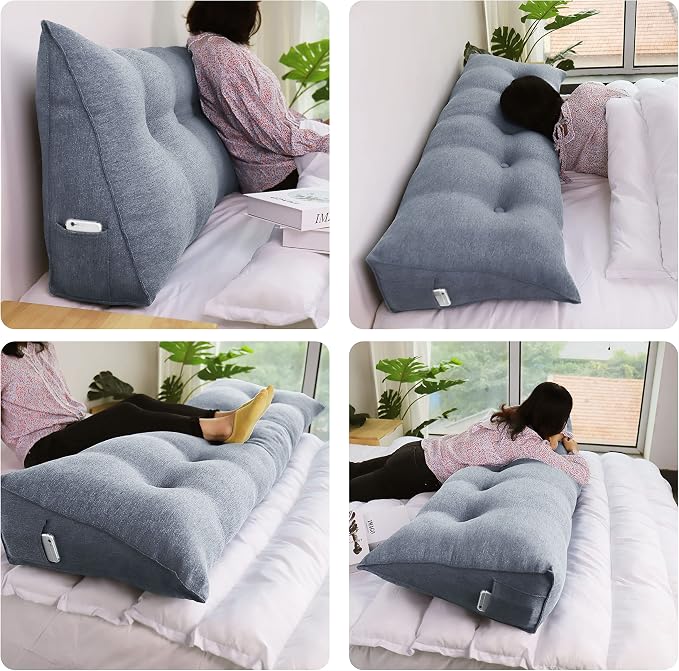Wedge Headboard Pillow Dorm Room Reading Pillow Back Support - Image 3