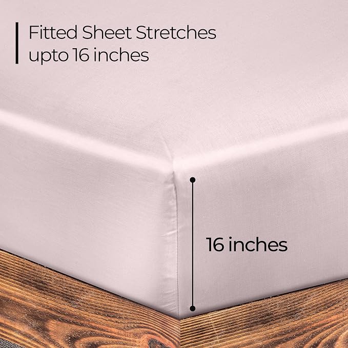 ROYALE LINENS 300 Thread Count 100% Long Staple Combed Cotton Fitted Sheet King - Image 2