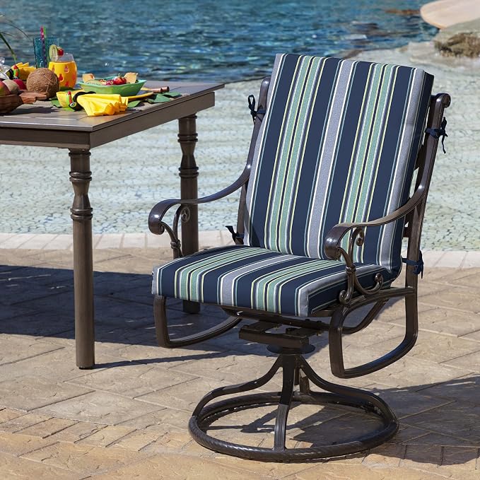 ARDEN Outdoor Midback Chair Cushion, 18 x 16.5, Water Repellent, Fade Resistant - Image 2