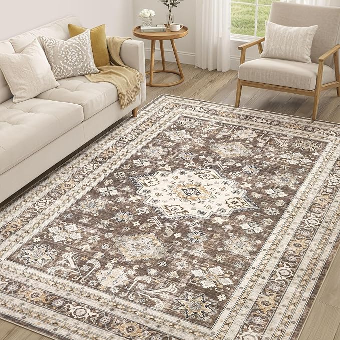 Vintage Living Room Area Rug 5x8 by COTILED