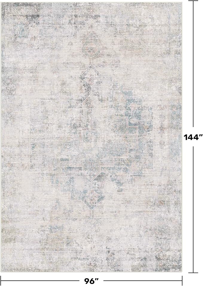 Light Blue Area Rugs 8x12 for Living Room - Image 2