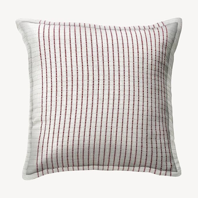SanVia Fireside Premium Cotton Throw Pillow Covers, 20 x 20 Inches, Luxury by SanVia