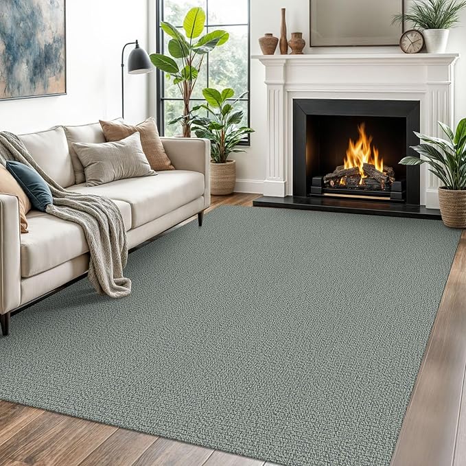 EARTHALL Washable Area Rugs 5x7 Ft Non Slip Living Room Rugs Cotton Rubber by EARTHALL