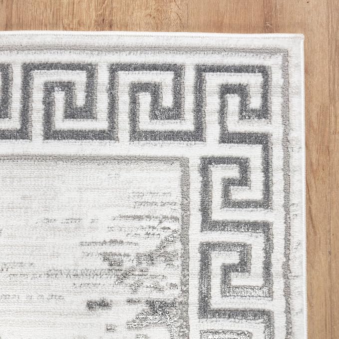 GLORY RUGS Area Rugs Marble 8x10 Cream Gray Carpet Modern Abstract Rug Living - Image 3