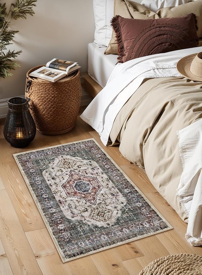 Lahome Oriental Small Rugs for Entryway, 2x3 Rug Non Slip Washable Door Mat - Image 5