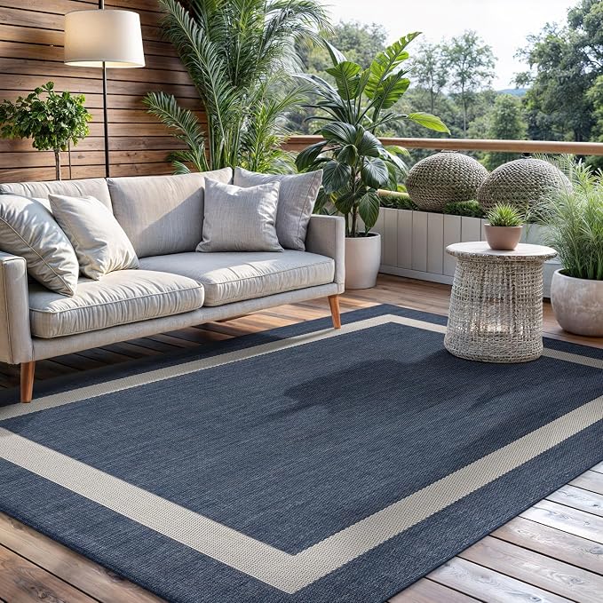 CAMILSON Outdoor Rug 5x7, Modern Outside Rugs - Image 5