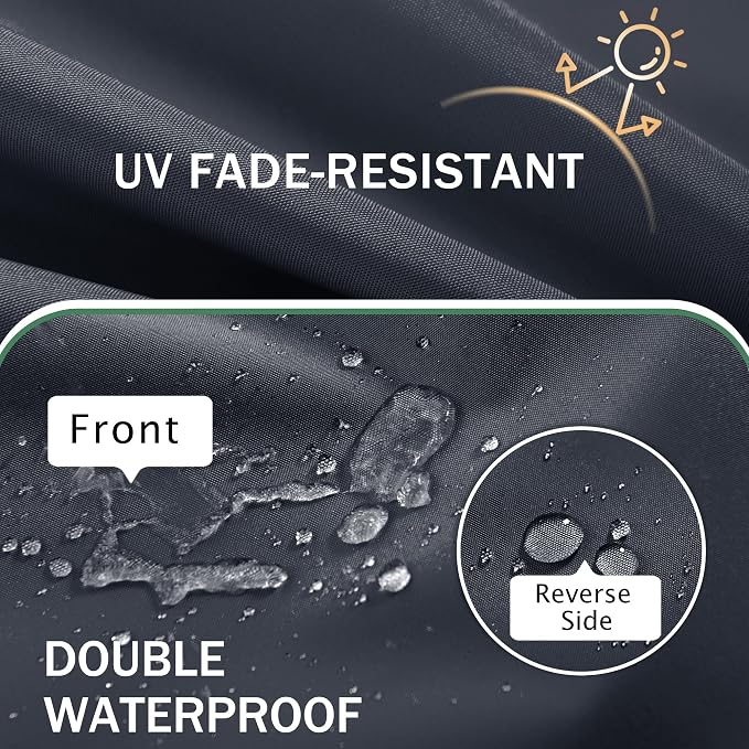 Outdoor Chair Cushions Set of 2: Waterproof & Fade Resistant Seat Cushion - Image 3