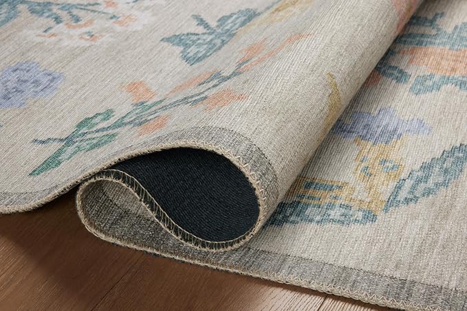 Loloi Rifle Paper Co. Rosa Collection RSA-03 Cream 2'-6" x 12'-0" Runner Rug - Image 6