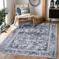 Area Rug 5×7, Vintage Boho Rug, Ultra-Soft Low Pile, Non Slip, Stain Resistant by DomitapisRug