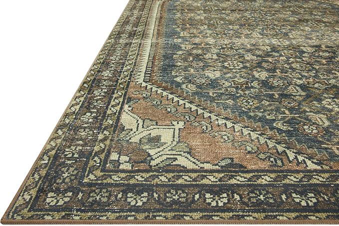 Loloi Magnolia Home by Joanna Gaines Banks Collection BAN-02 Denim/Clay 2'-3" x - Image 9
