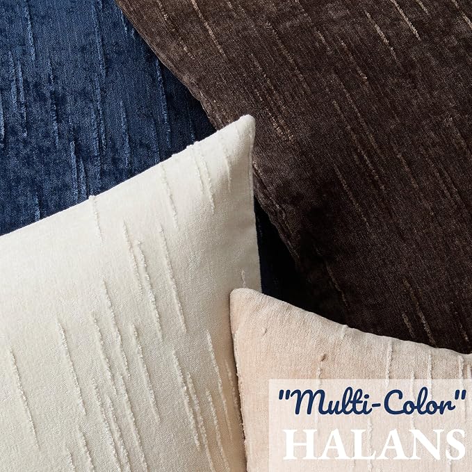 Set of 2 Soft Textured Throw Pillow Covers 24x24, Invisible Zipper Neutral - Image 5