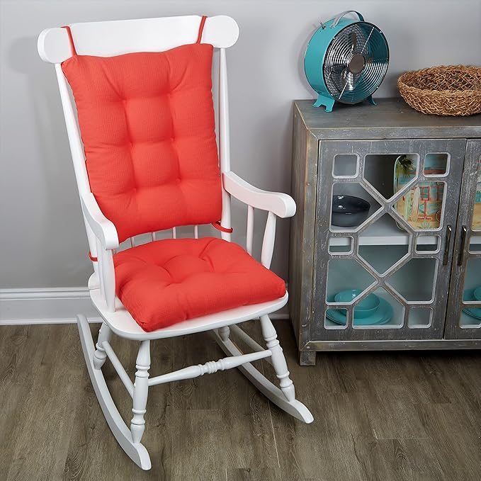Klear Vu Omega Non-Slip Rocking Chair Cushion, Assembled in USA, Thick Tufted by KlearVUHomeTextiles