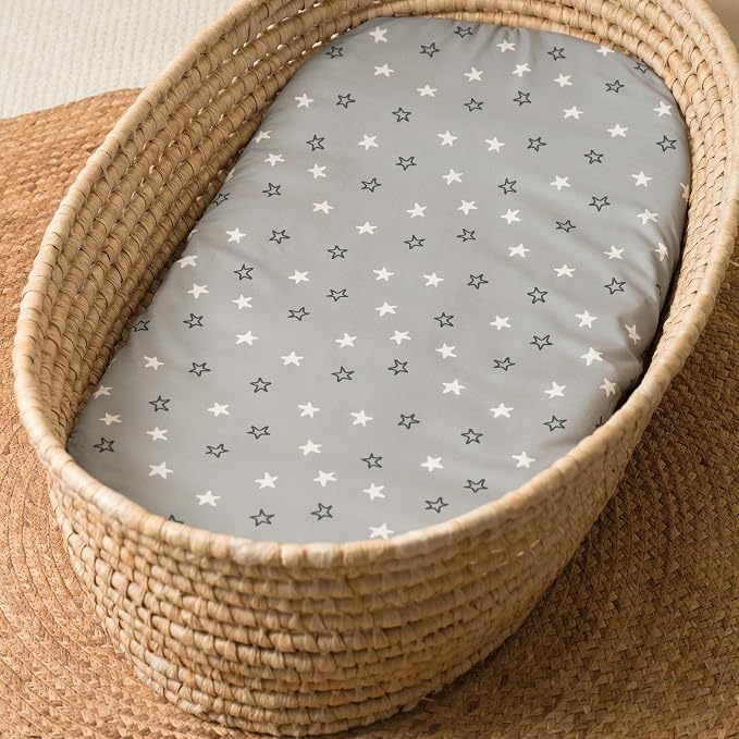 Baby Bassinet Sheets 3 Pack, Fitted Cradle Sheets - Image 7
