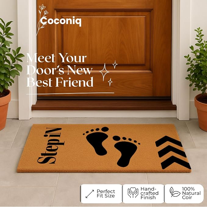 Coir Door Mats 17" X 30", Non-Slip Sturdy, PVC Backed Heavy Duty, Step-in - Image 7