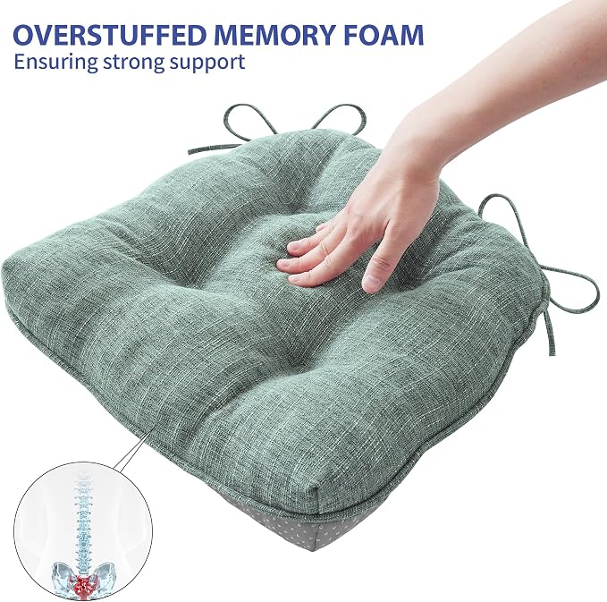 Chair Cushions for Dining Chairs Set of 6, Kitchen Chair Cushions, Chair Pads - Image 5