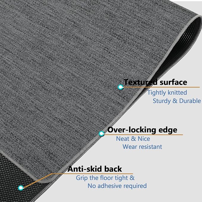 Chair Mat for Hardwood Floor, Large Anti-Slip Hard Floor Protector Rolling - Image 4