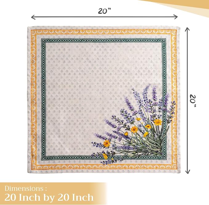 Maison d' Hermine Cloth Napkins Set of 4 100% Cotton Everyday Reusable Square - Image 4