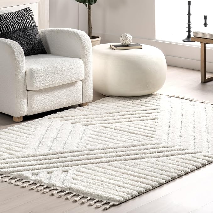 nuLOOM Risette Ivory, Soft and Textured, High Traffic, Stain Resistant - Image 8