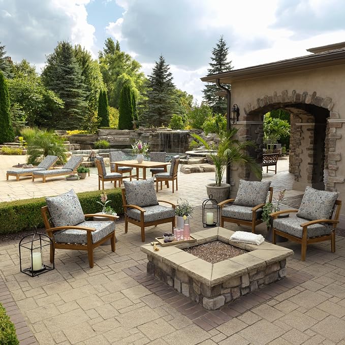 Arden Foam Outdoor Dining Chair Cushion, 20 x 20, Made - Image 12