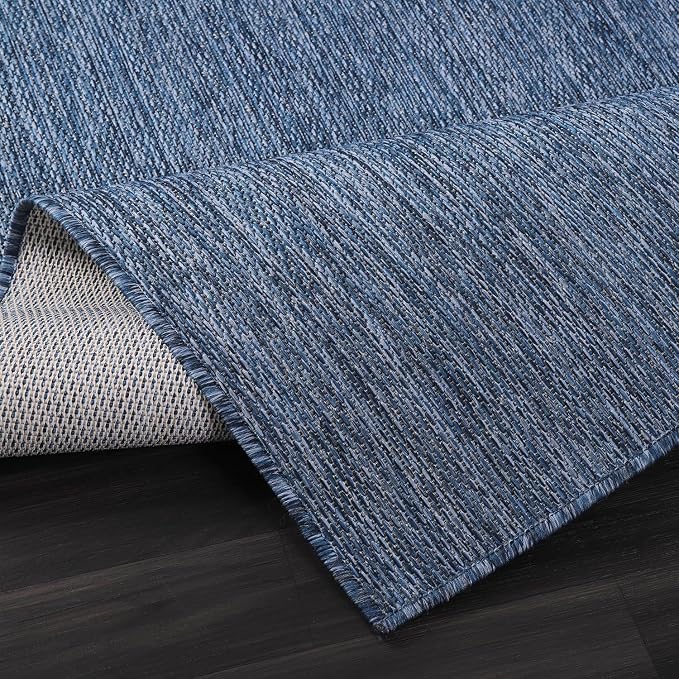 Washable Indoor Outdoor Rug 8x10 Weather Resistant Area Rugs Modern Solid - Image 10