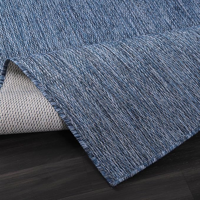 Washable Indoor Outdoor Rug 10x14 Weather Resistant Area Rugs Modern Solid - Image 10