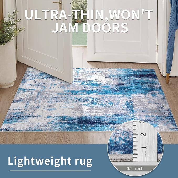 Ciicool Abstract Area Rug Indoor, 3x5 Washable Entryway Rug, Modern Soft Throw - Image 5