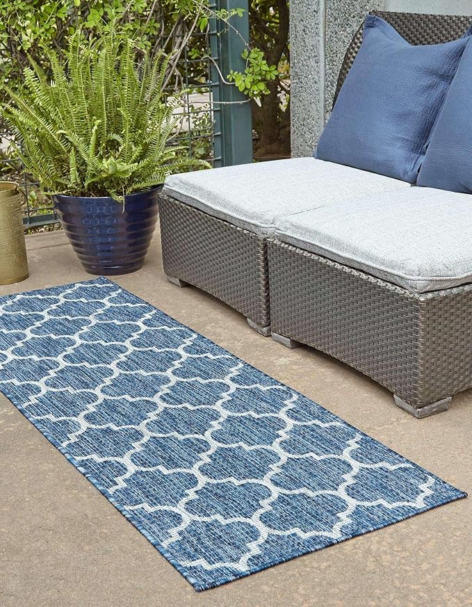 Unique Loom Trellis Collection Area Rug-Lattice Design, Moroccan Inspired - Image 8