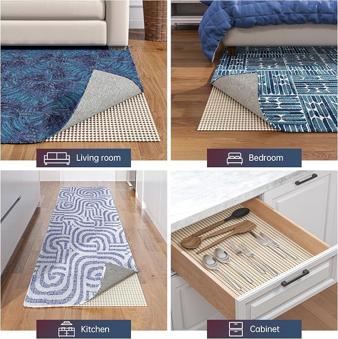 Non-Slip Rug Pad Gripper 2x6 Feet, Anti Skid Mat - Image 6