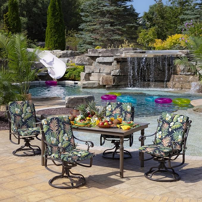 Arden Outdoor Midback Chair Cushion, 18 x 16.5, Rain-Proof, Fade Resistant - Image 3