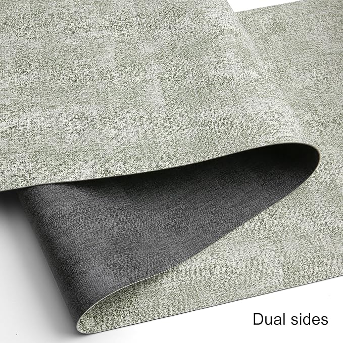 Table Runners 55 Inches Long, Dual-Sided Faux Leather Farmhouse Table Runner - Image 2