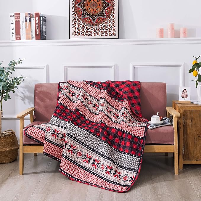 Soul & Lane Season of Joy 50" x 60" Throw Blanket: Farmhouse Décor Christmas by SoulLane