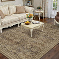 5x7 Vintage Area Rug Brown Washable Living Room Large Non Slip Carpet Bedroom by PureCozy
