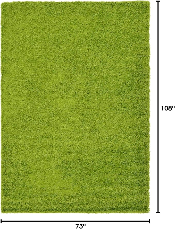 Unique Loom Solid Shag Collection Area Rug - Image 2
