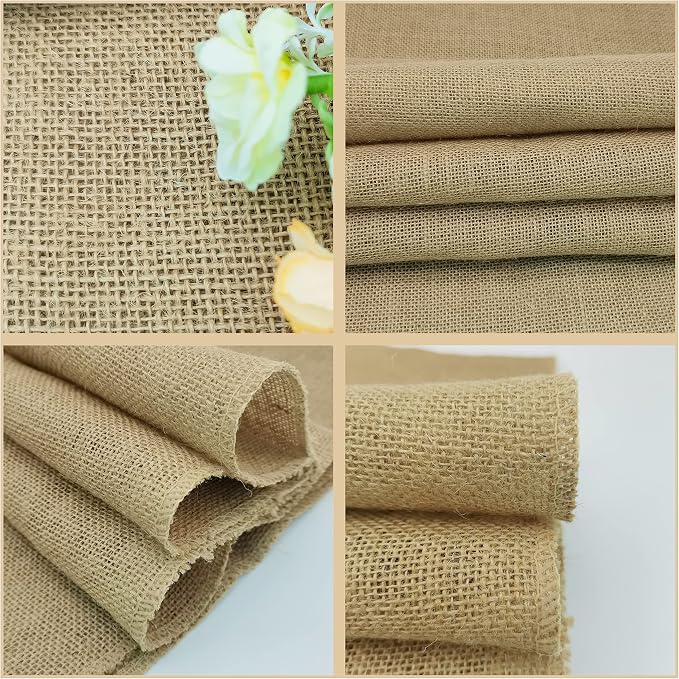 10 Pack 12 x 90 Inch Natural Burlap Table Runners, Rustic Jute Table Runner and - Image 5