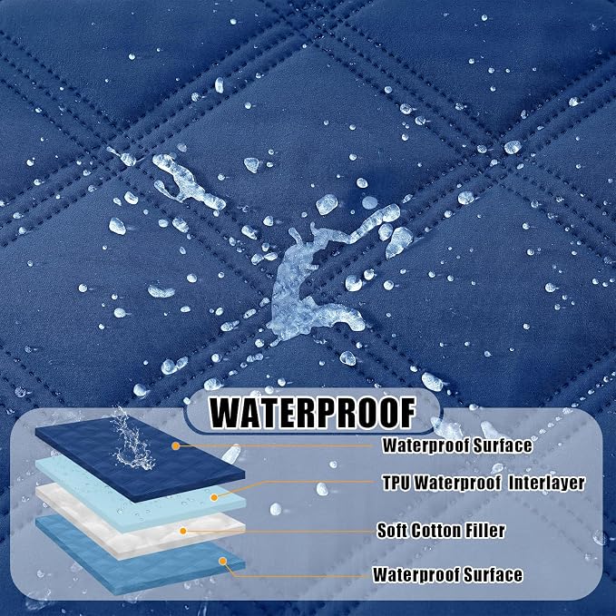 Smiry Waterproof Dog Bed Cover Blanket 82x102, Soft Reversible Pet Blanket - Image 2
