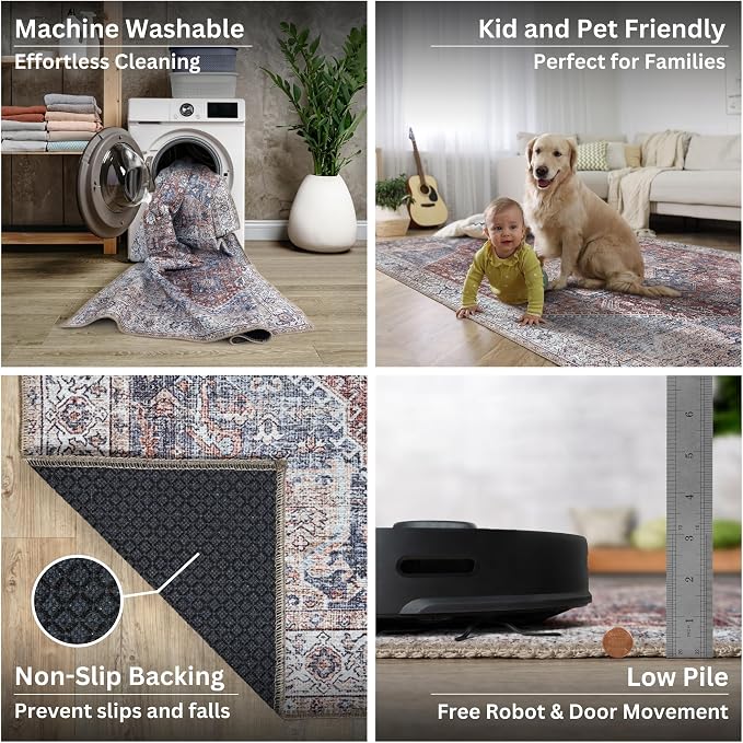 Bloom Rugs Washable Non-Slip 9' x 12' Rug - Image 4