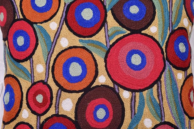 Yellow Floral Poppy Pillow Cover - Image 8